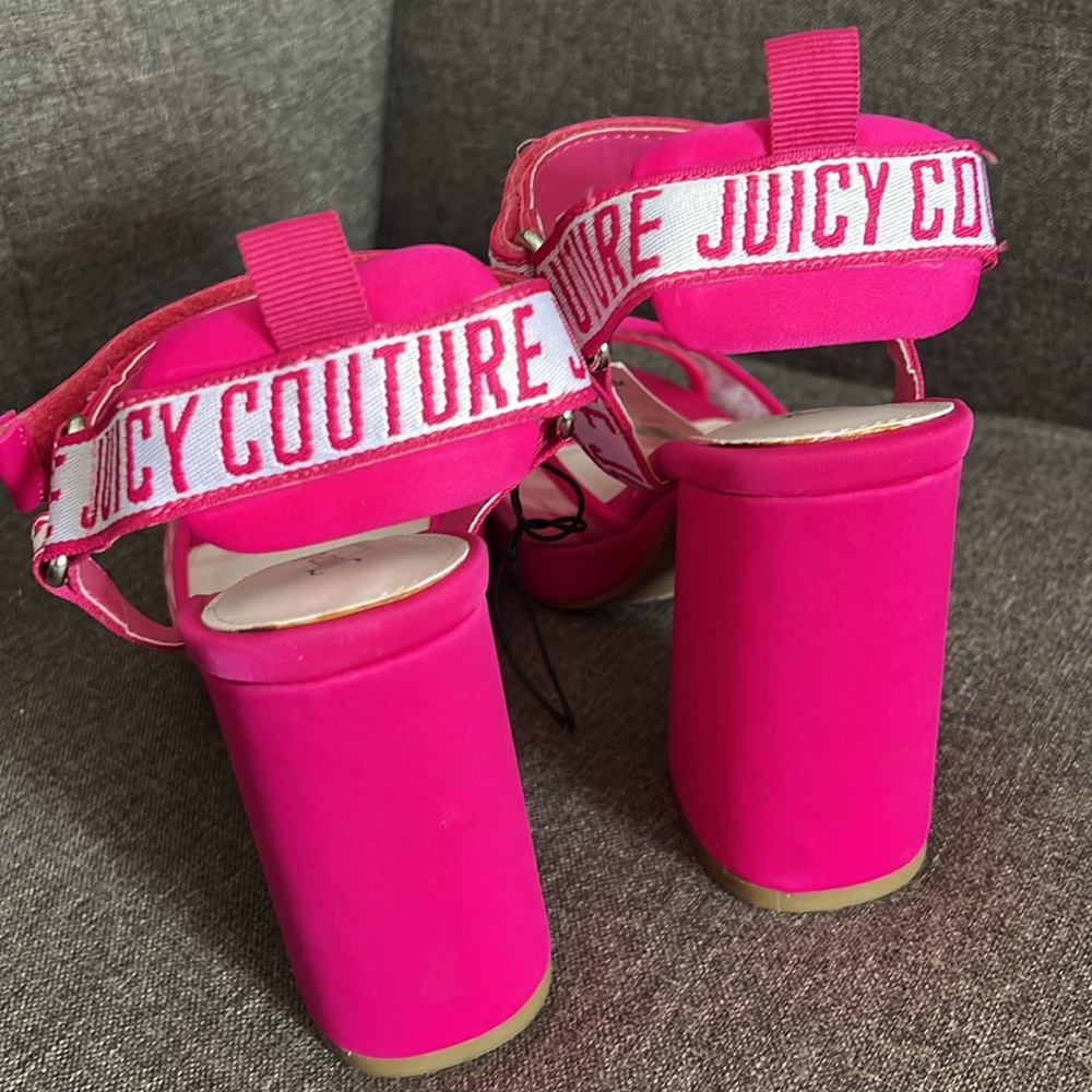 JUICY COUTURE HOT PINK GRAMERCY HEELS NWT - Picture 5 of 9